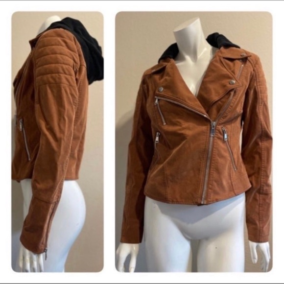 Free People HARRIET VEGAN SUEDE HOODED MOTO JACKET NWT - Picture 10 of 12